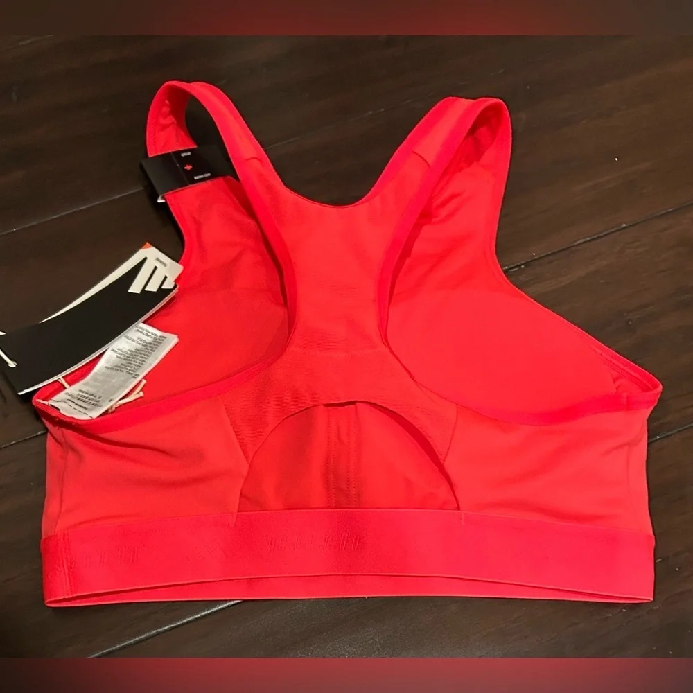 Adidas Orange Medium Support Athletic Bra A/B NWT - Picture 3 of 5